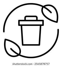 Zero Waste Icon Element For Design