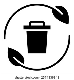Zero Waste Icon Element For Design