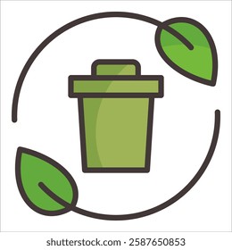 Zero Waste Icon Element For Design