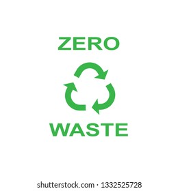 Zero Waste Icon. Environment Managerial Symbol for Info Graphics, Design Elements, Websites, Presentation and Application - Vector.