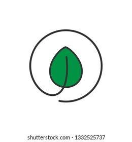 Zero Waste Icon. Environment Managerial Illustration As A Simple Vector Sign & Trendy Symbol for Design and Ecology Websites, Presentation or Mobile Application.