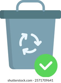 Zero Waste Icon Flat Vector Illustration