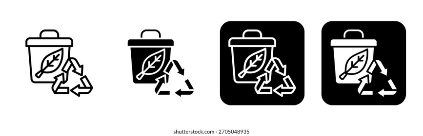 Zero Waste Icon Line y Black Fill Style Colección