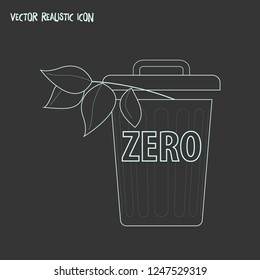 Zero waste icon line element. Vector illustration of zero waste icon line isolated on clean background for your web mobile app logo design.