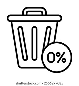 Zero Waste icon line vector illustration