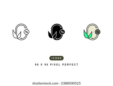 Zero Waste Icon. Recycle Garbage Management Symbol Stock Illustration. Vector Line Icons For UI Web Design And Presentation