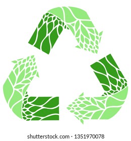 Zero waste icon, recycling things.