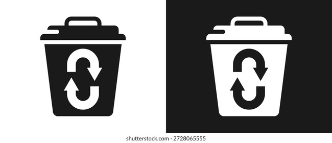 Icono De Residuo Cero Conjunto De Glifos En Fondo Blanco Y Negro