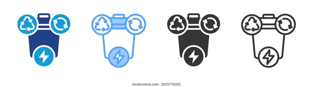 Zero Waste icon set multiple style collection