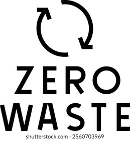 zero waste icon. Thin linear style design isolated on white background