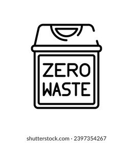 Icono Basura cero en vector. Ilustración