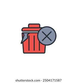 zero waste icon. vector.Editable stroke.linear style sign for use web design,logo.Symbol illustration.