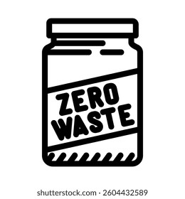 zero waste jar eco conscious line icon vector. zero waste jar eco conscious sign. isolated contour symbol black illustration