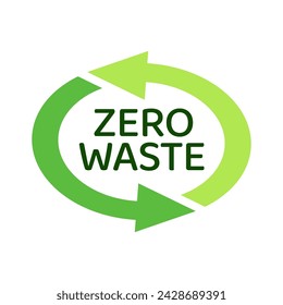 Zero waste labels. Green eco friendly label