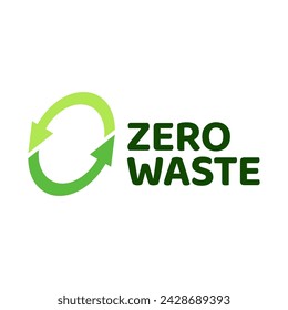 Zero waste labels. Green eco friendly label