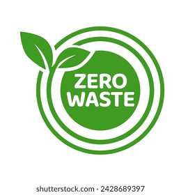 Zero waste labels. Green eco friendly label