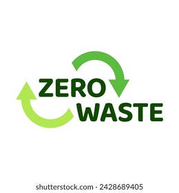 Zero waste labels. Green eco friendly label