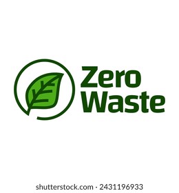 Zero waste labels. Green eco friendly label