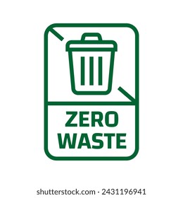 Zero waste labels. Green eco friendly label