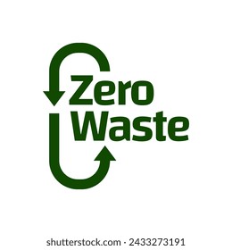 Zero waste labels. Green eco friendly label