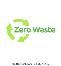 Zero waste labels. Green eco friendly label