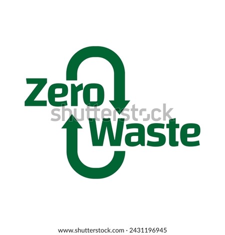 Zero waste labels. Green eco friendly label