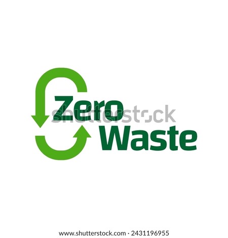 Zero waste labels. Green eco friendly label