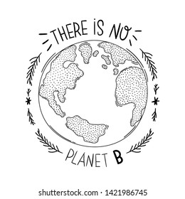 Zero waste life quote. Trendy hand drawn cute lettering in scandinavian simple style. Vector. Go green