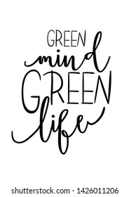 Zero waste life quote. Trendy hand drawn cute lettering in scandinavian simple style. Vector. Go green