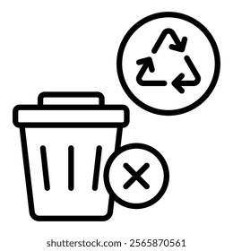 Zero Waste Lifestyle Icon Element For Design