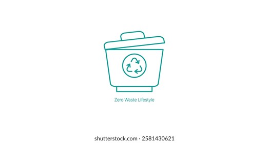 Zero Waste Lifestyle Vector Icon for Eco-Friendly and Sustainable Living Practices