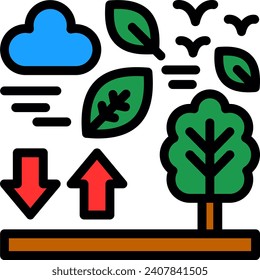 Zero waste Line Filled Vector Icon Design