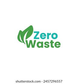 Zero Waste Logo Brand Vector Editable
