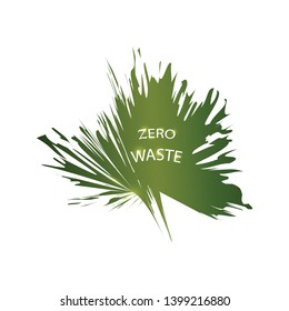 Zero waste logo. Eco design. Vector illustration. 