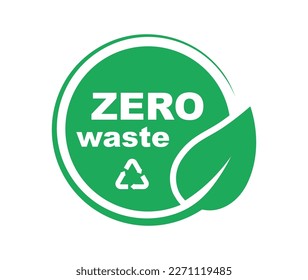 Zero waste logo. Ecological symbol. Recycling icon. Recycle, reuse and reduce. Vector illustration.