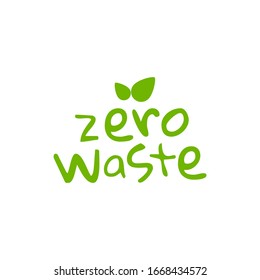 Zero waste logo icon. Reduce reuse vector eco green logo symbol