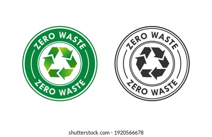 Zero waste logo template illustration