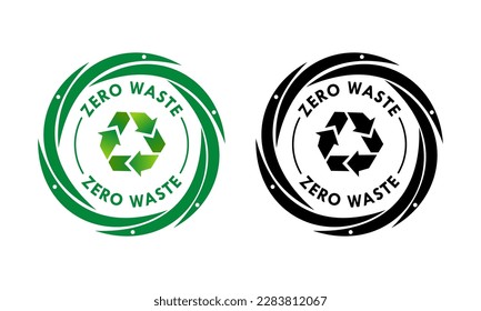 Ilustración del logotipo de residuos cero