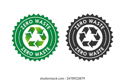 Zero waste logo template illustration