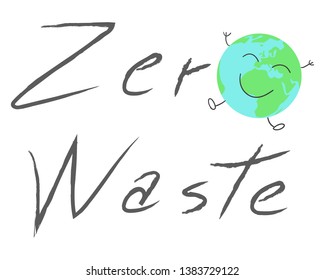 Zero waste logo vector ECO 