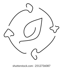 Diseño de icono monolítico de cero residuos. Representa la sostenibilidad, la reducción de residuos, el reciclaje, la vida ecológica. Icono de Vector con trazos y Colores editables.