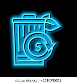 zero waste neon light sign vector. zero waste illustration