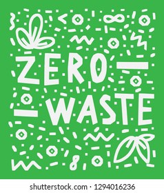 Zero waste organic products stickers, Eco friendly template concept.
