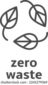 Zero waste product sign. Eco organic icon