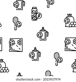 Ilustración de líneas delgadas sin vectores de productos de desechos cero