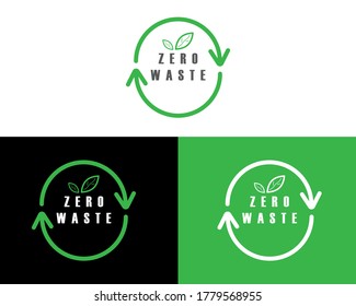 zero waste professional template logo. vector