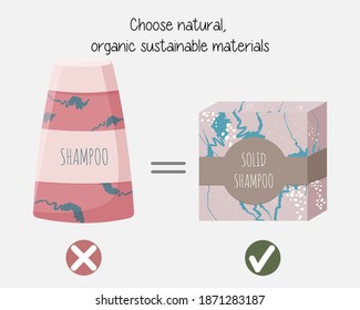 Zero waste protecting environment choosing natural organic sustainable materials. 