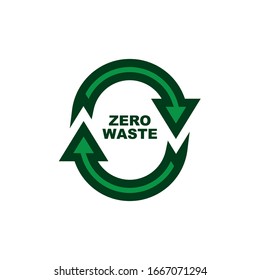 zero waste recycling symbol icon logo design template
