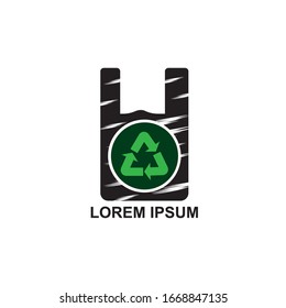 zero waste recycling symbol icon logo design template
