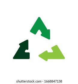 zero waste recycling symbol icon logo design template
